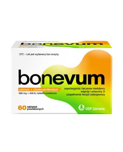 Bonevum 600 mg + 400 IU, tabletki powlekane, 60 sztuk